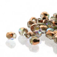 True2™ Feuerpolierte Glasschliffperlen 2mm - Crystal copper rainbow